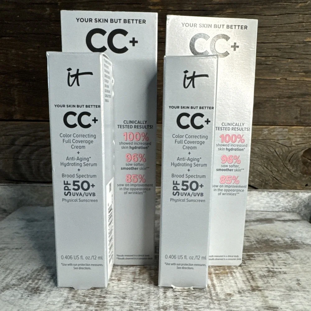 IT Cosmetics CC Cream Light Medium 12ml - Set of 2 | MSRP = $38